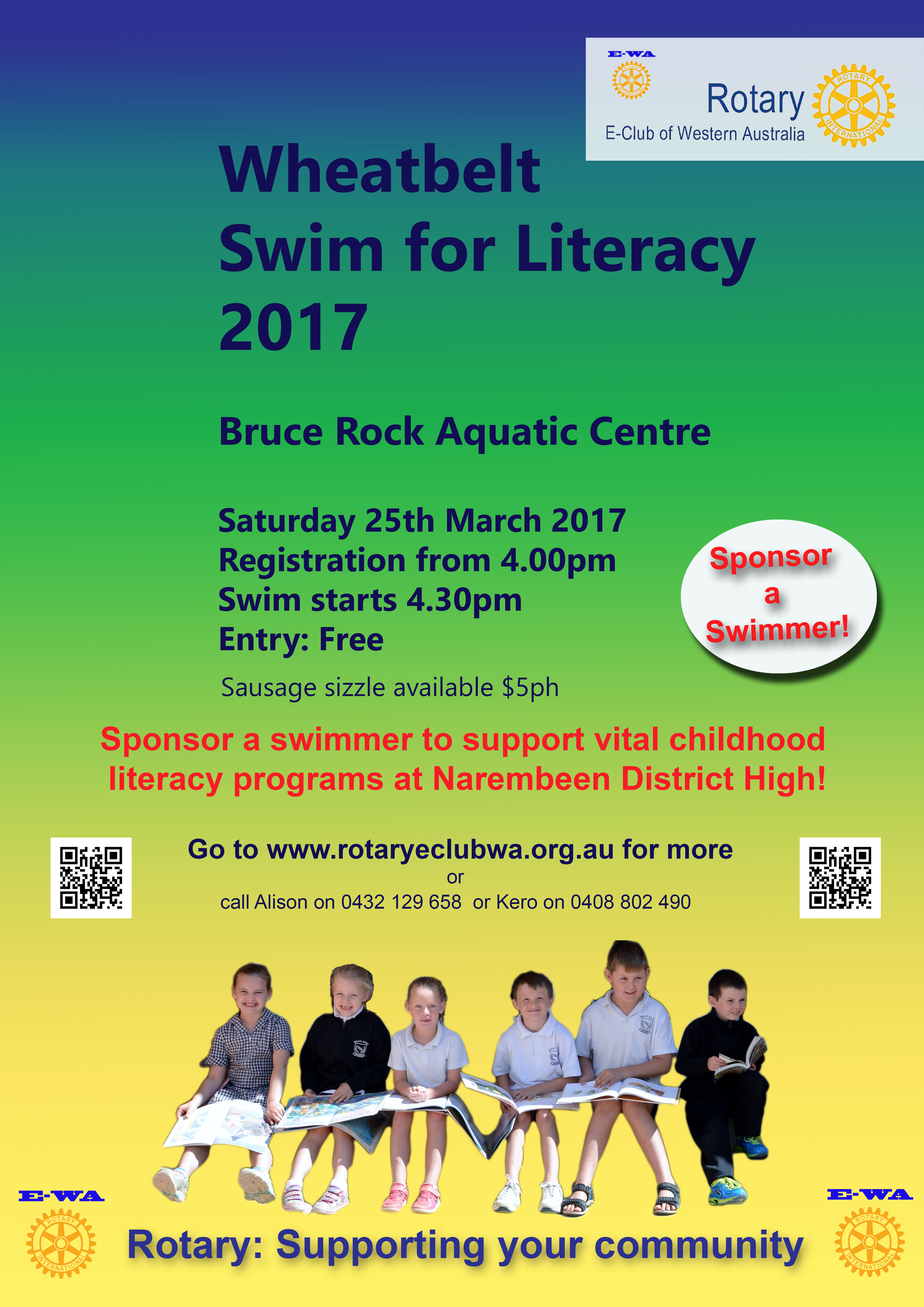 Narembeen poster promoting 25 March 2017 Bruce Rock Swim