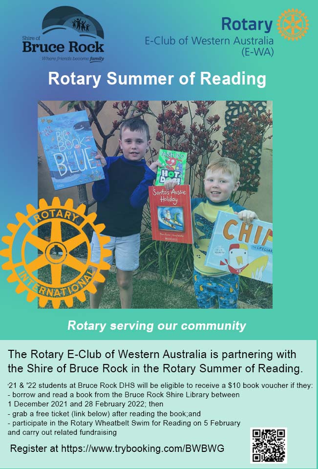 poster promoting the Rotary Summer of Reading in Bruce Rock